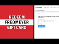 How to Redeem Fred Meyer Gift Card Online