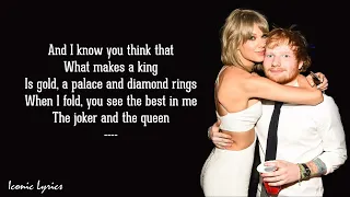 The Joker And The Queen - Ed Sheeran, Taylor Swift (Lyrics) (Remix)