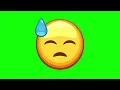 Downcast Face with Sweat Animated Emoji in Green Screen 4K Quality Free Download Google Drive Link