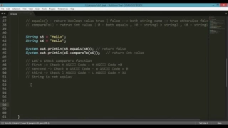 String Compare Function equals comapreTo IgnoreCase