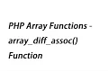 PHP Array Functions - array
