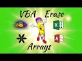 Clean up VBA Arrays using Erase