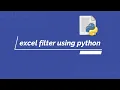 excel data filter in python language gui python application