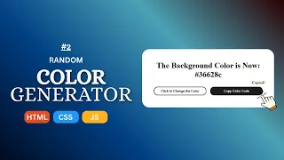 JavaScript Project Random Color Generator Build Color Flipper App in HTML CSS JavaScript
