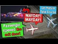 Passenger OPENS EMERGENCY EXIT Slide Deploys And Tries to Jump Out