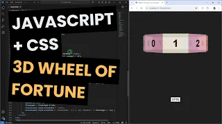 3D Wheel of Fortune with JavaScript and CSS - No Talking Just Code ASMR