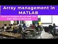 Array management and data analysis in MATLAB How to analyze Excel and CSV data files in MATLAB