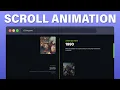 Scroll Animation using only CSS No JavaScript