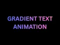 Colorful Animated Gradient Text HTML CSS Tutorial