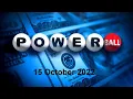 Powerball draw from 2022 Jackpot Draw Tonight Winning Number Oct 15 2022