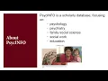 Tutorial - Using PsycINFO