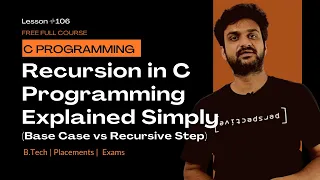 Recursion in C Programming Explained Simply Base Case vs Recursive Step C Programming