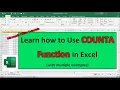 How to Use COUNTA Function in Excel Excel Functions
