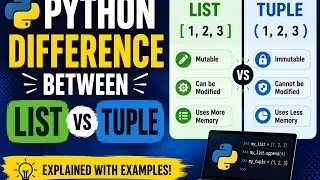 Difference between List and Tuple in python programming language - Basic Interview question