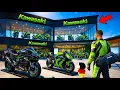 Lagu Franklin \u0026 Shin Chan Opened a New Kawasaki Ninja Bikes Showroom | GTA 5 Telugu