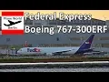 FedEx Federal Express Boeing 767-300ERF takeoff from San Francisco Airport
