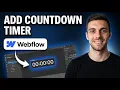 How to Add Countdown Timer to Webflow Complete Guide