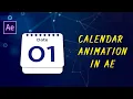 How to Create Calendar Animation In After Effect Flip Animation NEW