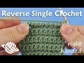 Reverse Single Crochet right-handed version