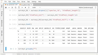 Data Carpentry - Data Analysis and Visualization with Python
