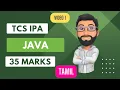 TCS IPA JAVA 35 MARK CODING QUESTION AND ANSWER IN TAMIL