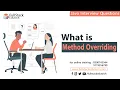 What is Method Overriding Java Interview Questions Fullstack Edutech