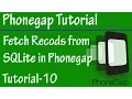 Free Phonegap Tutorial for Android iOS 10 - Fetch Records from SQLITE using Phonegap Storage API