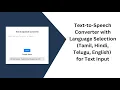 Text-to-Speech Converter with HTML CSS and JavaScript Step-by-Step Guide