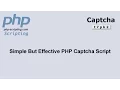 Simple But Effective PHP Captcha Script