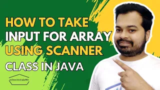 How to take human input for Array using scanner class Automation Testing Interview Question