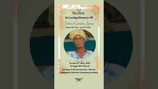 Vertina Carolina Spence Funeral Announcement