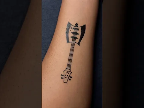 Drawing Marceline’s Axe Bass with a Gel Pen! 🦇🎸….. #art #tattoo #adventuretime