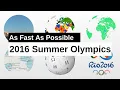 2016 Summer Olympics As Fast As Possible