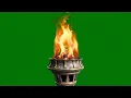 Burning Torch Green Screen Flame Green Screen