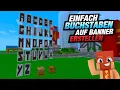 So bekommst du Buchstaben auf Banner Minecraft Banner Tutorial EASY