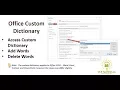 Office Custom Dictionary