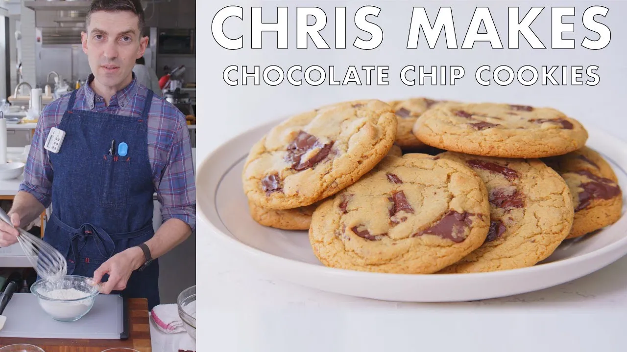 CHRIS MAKES CHOCOLATE CHIP COOKIES FROM THE TEST KITCHEN BON APPÉTIT