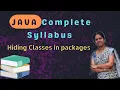 Hiding classes in packages 40 java course in telugu
