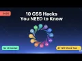 10 Hidden CSS Tricks Pros Use You ve Never Seen 2024 Web Dev Tips