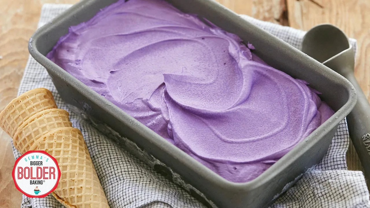 Make Homemade Ube Ice Cream Entirely by Hand (3-Ingredients, No Machines!)