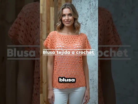 😍 ¡NO vas a creer lo fácil que es tejer esta blusa a crochet! 🧶✨ #tejidoacrochet #crochet