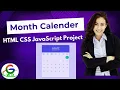 HTML CSS JavaScript Project Month Calender Guri Web Developer JavaScript Practice Project