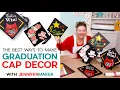 DIY Graduation Cap Decorations - Light-up Floral Layered and More