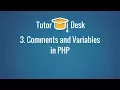 Comments and Variables in PHP