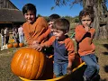 Pumpkin Patch with Quad Boys Weston Red Barn Farm