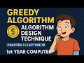 Greedy Algorithm Chapter 3 lecture 10 1st year computer new book