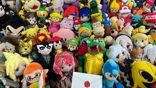 my entire super smash bros plush and game collection everyone is here 
