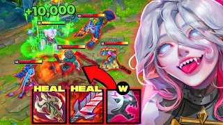 Briar but I build every LIFESTEAL item! it's insanely broken.. (OUTHEAL EVERYTHING)