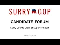 3 Surry County GOP Clerk of Superior Court Candidate Forum