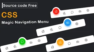 Magic Navigation Menu Indicator using HTML CSS And JavaScript Navigation Menu Design